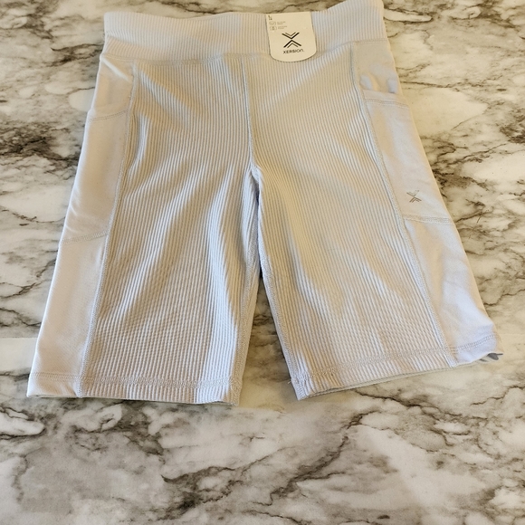 NWT Girls Ribbed Biker shorts with pockets longer Size 14 - Picture 6 of 6